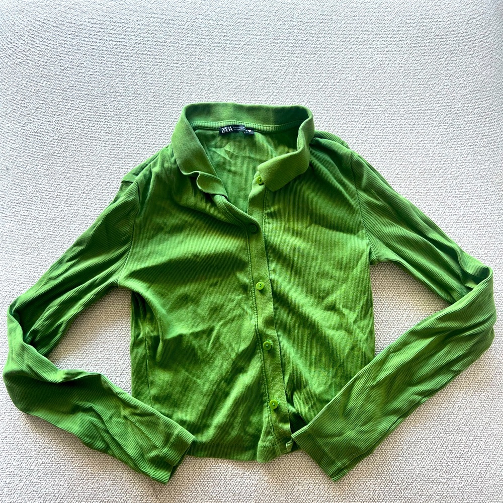 Zara green top